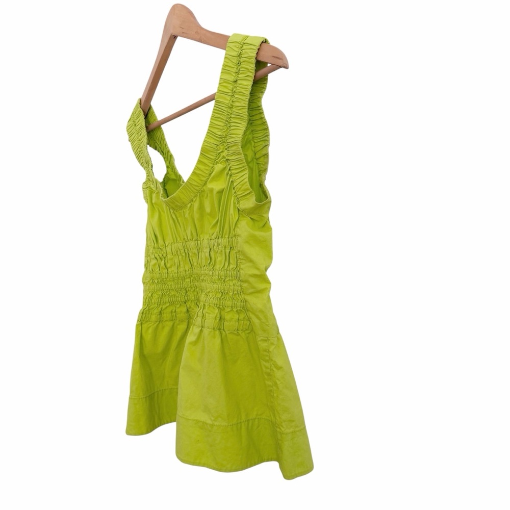 Proenza Schouler White Label Poplin Gathered Tank Top Green Apple - EUC, Size 6 - Picture 9 of 16